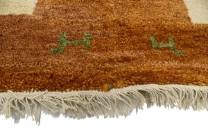 Rust Pictorial Tribal 5'3X6'6 Indo-Gabbeh Oriental Rug