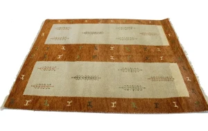 Rust Pictorial Tribal 5'3X6'6 Indo-Gabbeh Oriental Rug