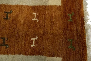 Rust Pictorial Tribal 5'3X6'6 Indo-Gabbeh Oriental Rug