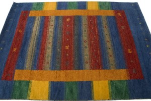 Multicolored Tribal 5X7 Indo-Gabbeh Oriental Rug