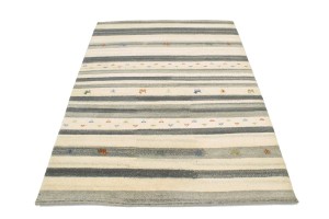 Multicolored Stripes 5X7 Indo-Gabbeh Oriental Rug