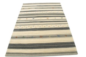 Multicolored Stripes 5X7 Indo-Gabbeh Oriental Rug
