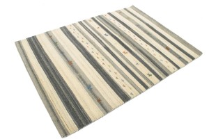 Multicolored Stripes 5X7 Indo-Gabbeh Oriental Rug