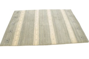 Multicolored Stripes 5X7 Indo-Gabbeh Oriental Rug