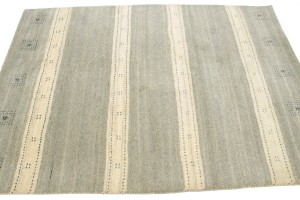 Multicolored Stripes 5X7 Indo-Gabbeh Oriental Rug