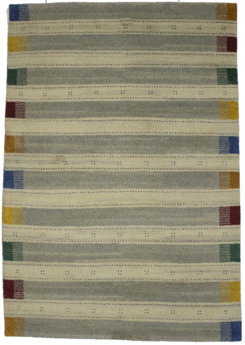 Multicolored Stripes 5X7 Indo-Gabbeh Oriental Rug