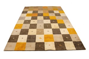 Multicolored Tribal Checker 7X10 Indo-Gabbeh Oriental Rug