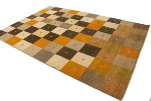 Multicolored Tribal Checker 7X10 Indo-Gabbeh Oriental Rug