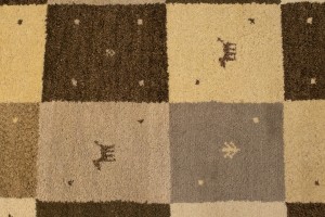 Multicolored Tribal Checker 7X10 Indo-Gabbeh Oriental Rug