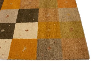 Multicolored Tribal Checker 7X10 Indo-Gabbeh Oriental Rug