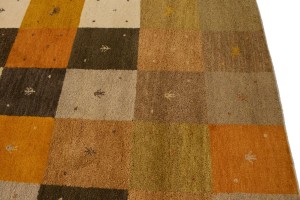 Multicolored Tribal Checker 7X10 Indo-Gabbeh Oriental Rug