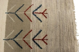 Multicolored Stripes Tribal 3X5 Indo-Gabbeh Oriental Rug