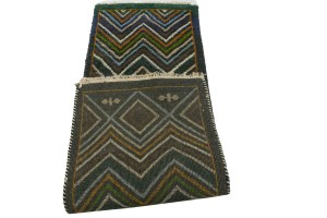 Multicolored Geometric 2X6 Indo-Gabbeh Oriental Runner Rug