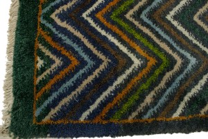 Multicolored Geometric 2X6 Indo-Gabbeh Oriental Runner Rug