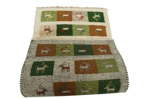 Multicolored Geometric 2X4 Indo-Gabbeh Oriental Rug