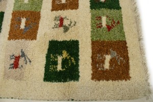 Multicolored Geometric 2X4 Indo-Gabbeh Oriental Rug