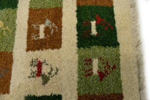 Multicolored Geometric 2X4 Indo-Gabbeh Oriental Rug