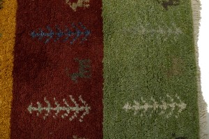 Multicolored Stripes Tribal 2X4 Indo-Gabbeh Oriental Rug