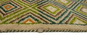 Beige & Green Tribal 2X6 Indo-Gabbeh Oriental Rug