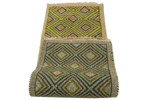 Beige & Green Tribal 2X6 Indo-Gabbeh Oriental Rug