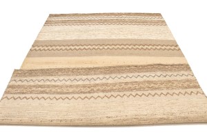 Multicolored Stripes Tribal 7X10 Indo-Gabbeh Oriental Rug