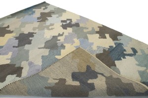 Multicolored Abstract 7X10 Indo-Gabbeh Oriental Rug