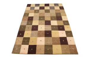 Multicolored Tribal 7X10 Indo-Gabbeh Oriental Rug
