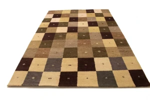 Multicolored Tribal 7X10 Indo-Gabbeh Oriental Rug