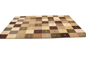 Multicolored Tribal 7X10 Indo-Gabbeh Oriental Rug