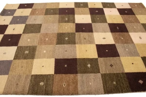 Multicolored Tribal 7X10 Indo-Gabbeh Oriental Rug