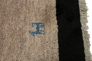 Beige Charcoal Border Tribal 2'6X6'2 Indo-Gabbeh Oriental Rug