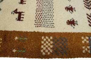 Caramel Brown Tribal 3X6 Indo-Gabbeh Oriental Rug