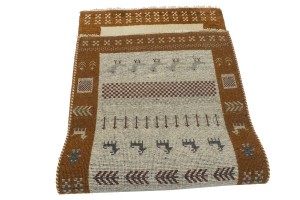 Caramel Brown Tribal 3X6 Indo-Gabbeh Oriental Rug