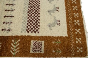 Caramel Brown Tribal 3X6 Indo-Gabbeh Oriental Rug