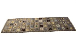 Brown Tribal Geometric 3X8 Indo-Gabbeh Oriental Runner Rug