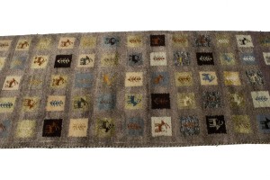 Brown Tribal Geometric 3X8 Indo-Gabbeh Oriental Runner Rug