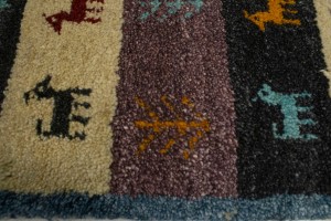 Multicolored Stripes Tribal 3X10 Indo-Gabbeh Oriental Runner Rug