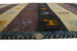 Multicolored Stripes Tribal 3X10 Indo-Gabbeh Oriental Runner Rug