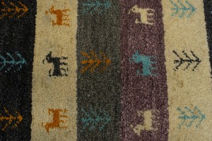 Multicolored Stripes Tribal 3X10 Indo-Gabbeh Oriental Runner Rug