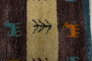 Multicolored Stripes Tribal 3X10 Indo-Gabbeh Oriental Runner Rug