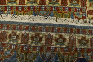Blue Geometric 2'7X4'7 Kazak Oriental Rug