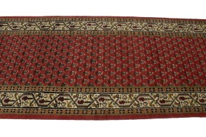 Red Floral 3X10 Indo Botemir Oriental Runner Rug