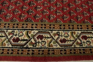 Red Floral 3X10 Indo Botemir Oriental Runner Rug