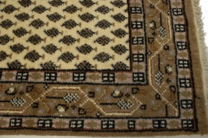 Cream Floral 2'5X8'9 Indo Botemir Oriental Runner Rug