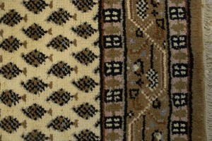 Cream Floral 2'5X8'9 Indo Botemir Oriental Runner Rug