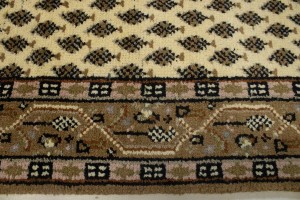 Cream Floral 2'5X8'9 Indo Botemir Oriental Runner Rug