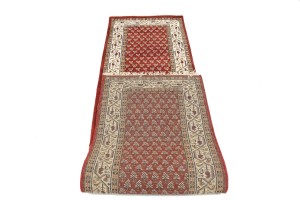 Red Floral 2'6X9 Indo Botemir Oriental Runner Rug