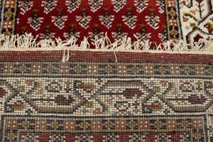 Red Floral 2'6X9 Indo Botemir Oriental Runner Rug