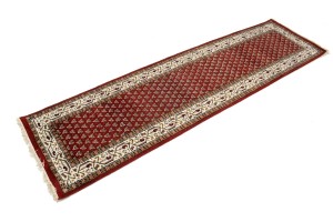 Red Floral 2'6X9 Indo Botemir Oriental Runner Rug