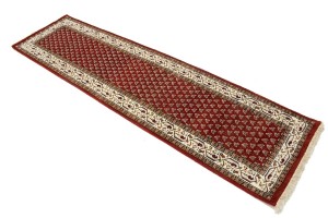 Red Floral 2'6X9 Indo Botemir Oriental Runner Rug